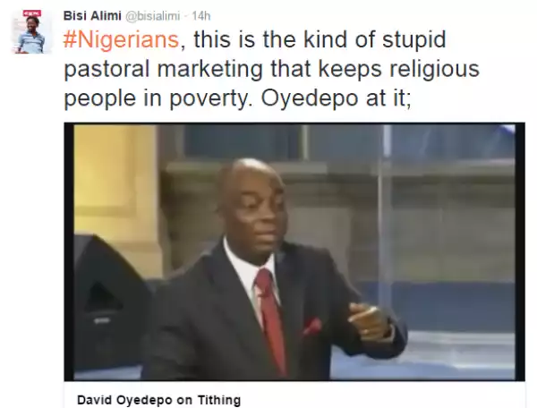 "Bishop Oyedepo Engages In Stupid Pastoral Marketing," - G*y Activist, Bisi Alimi